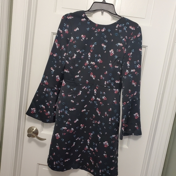 Banana Republic Floral Print Bateau Neck Open Back Dress Size 2, Cocktail Party - Picture 10 of 12